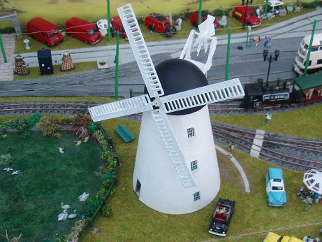 Photo of completed windmill with link to video